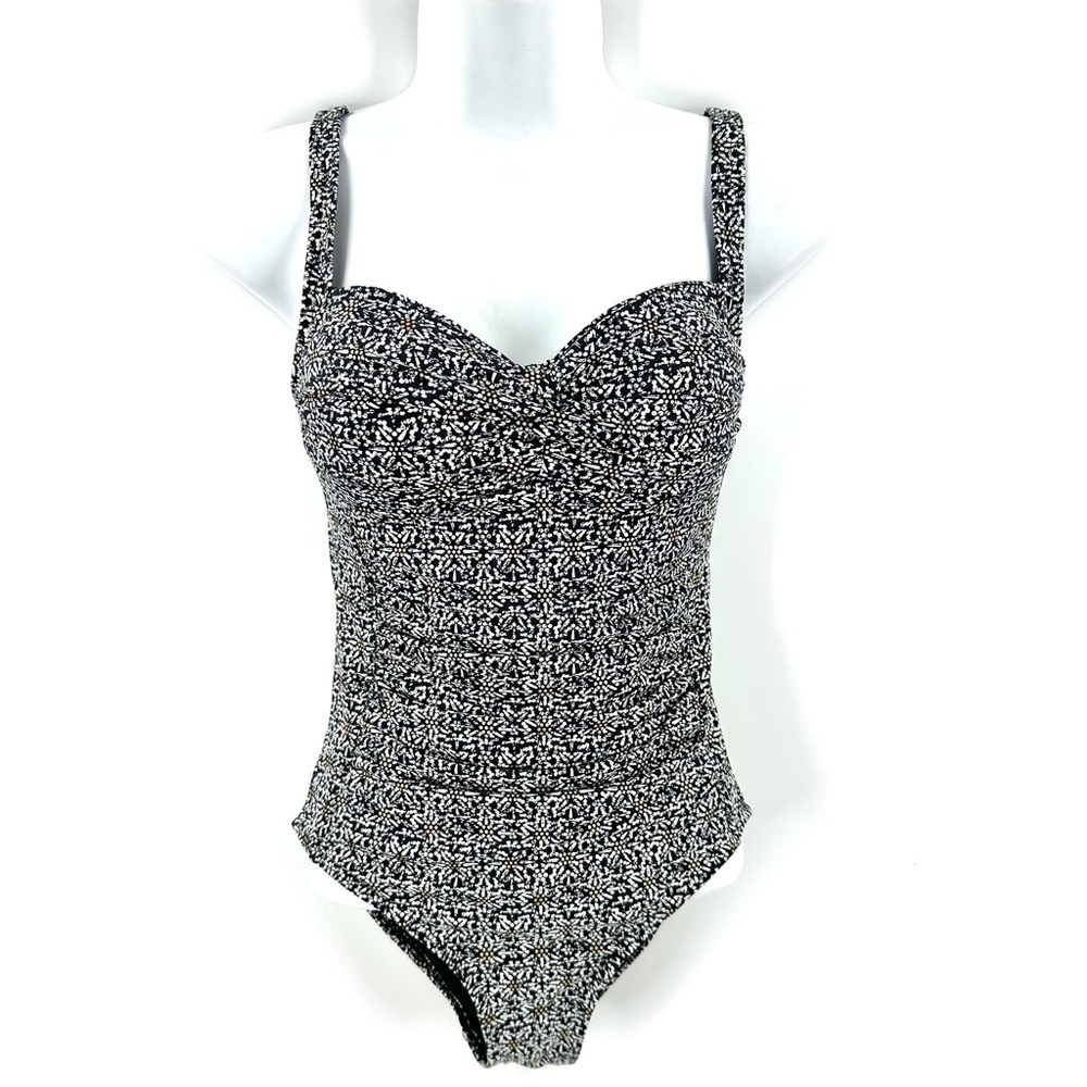 Niptuck Swim One Piece Swimsuit Womens 4 Nautical Twist Tummy Control Slimming